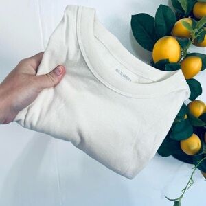 Old Navy cotton oversized tee shirt in ivory